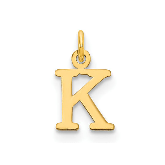 14K Yellow Gold Cut Out Letter K Pendant