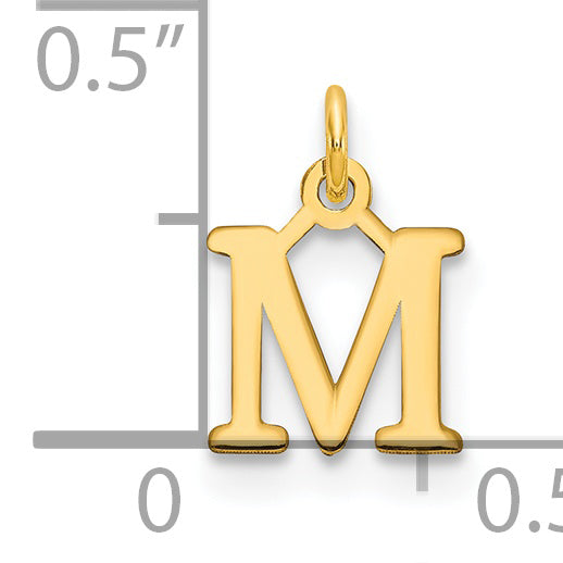 Colgante con Letra “M” Recortada en Oro Amarillo de 14K