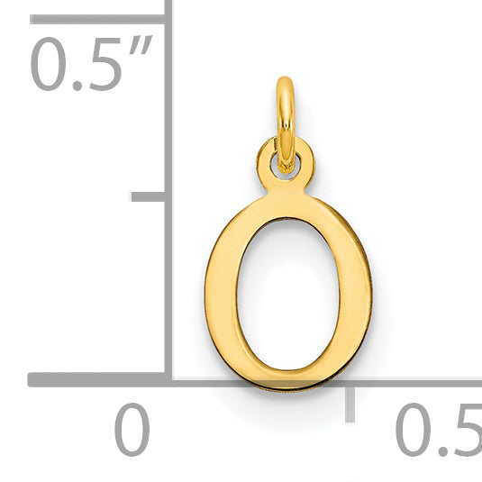 Dije Inicial Letra "O" Recortada en Oro Amarillo de 14K