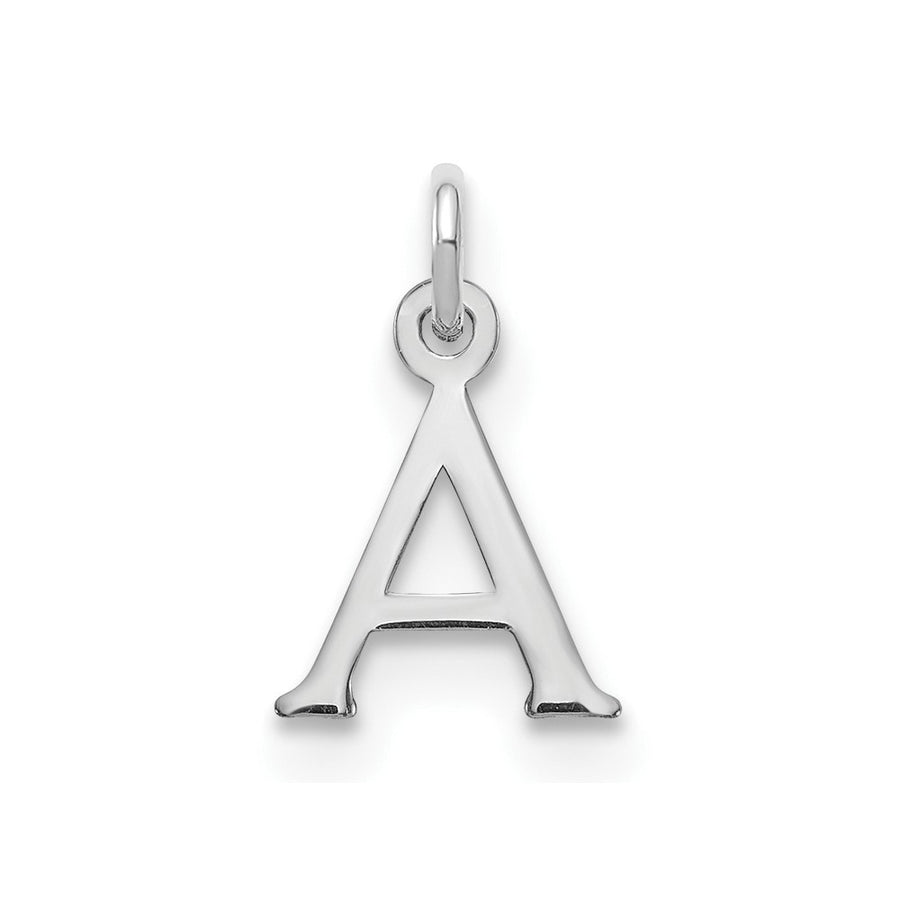 Colgante de Inicial Letra "A" Cortada en Oro Blanco de 14k
