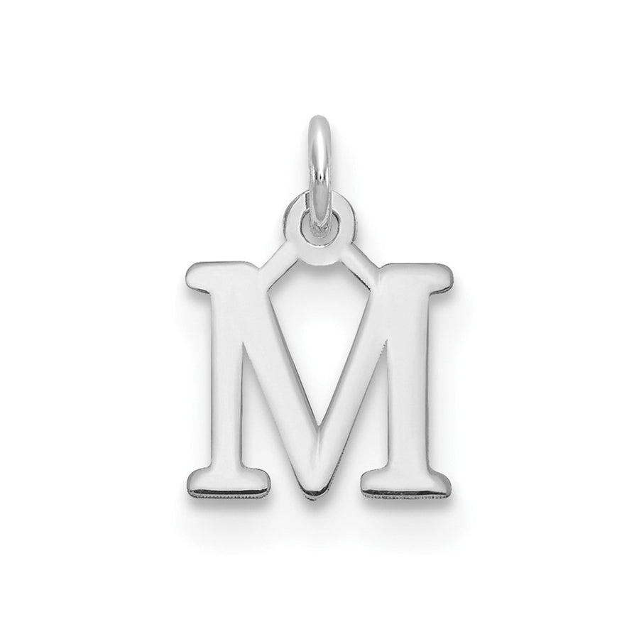 Colgante con Letra “M” Recortada en Oro Blanco de 14K