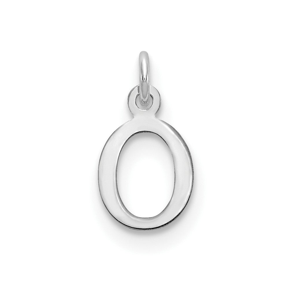 Dije Inicial Letra "O" Cortado en Oro Blanco 14K