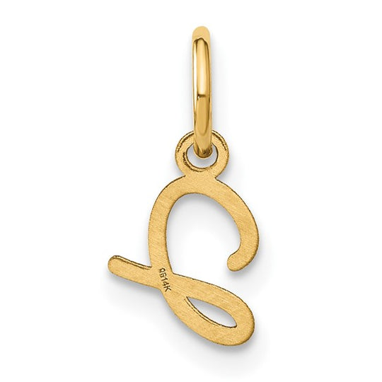 Dije con Inicial "j" Minúscula en Oro Blanco de 14K con Diamante