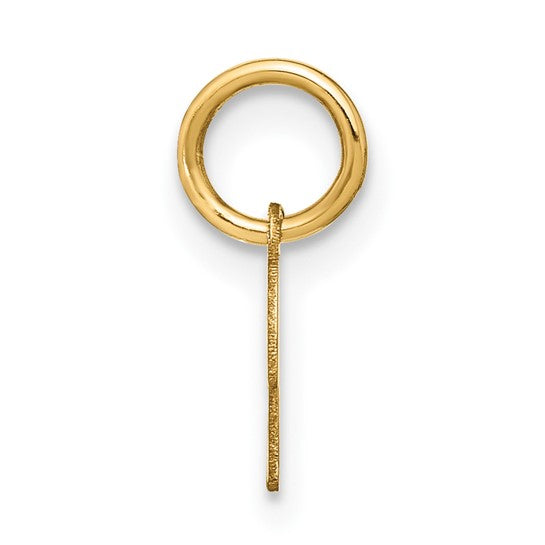 Dije Letra "K" Mayúscula en Oro Amarillo de 14K