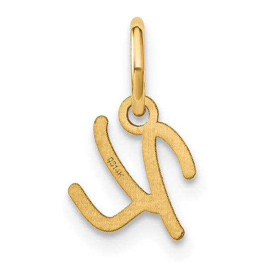 Capital Letter "K" Pendant in 14K Yellow Gold