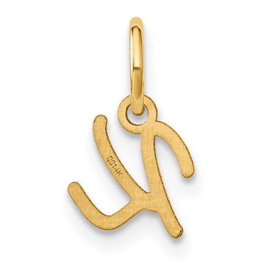 Dije Letra "K" Mayúscula en Oro Amarillo de 14K