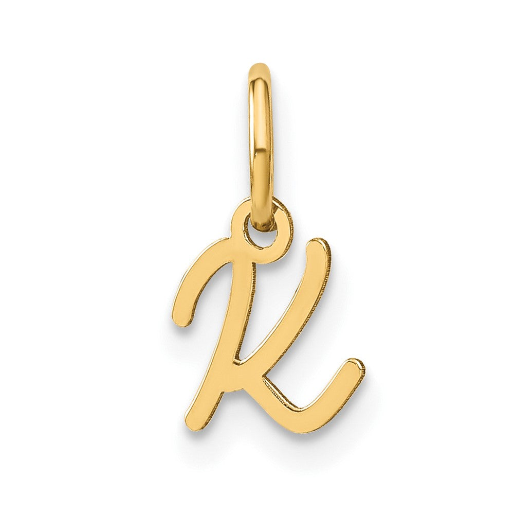 Dije Letra "K" Mayúscula en Oro Amarillo de 14K