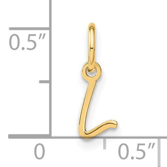 Dije Inicial Letra “L” Mayúscula en Oro Amarillo de 14K