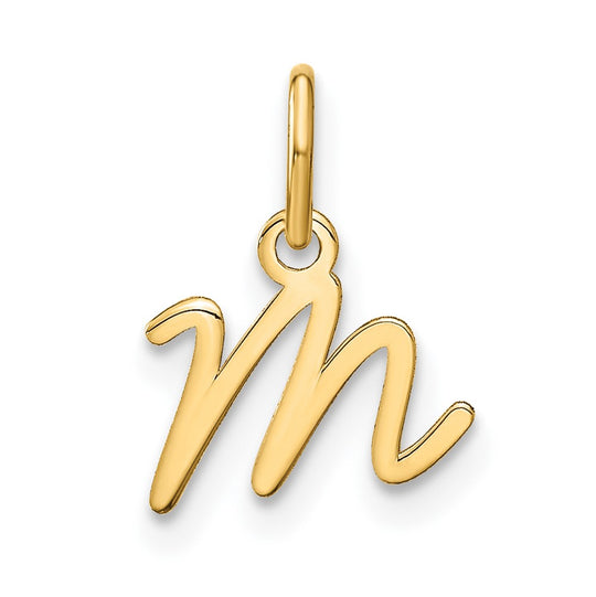 Dije con Letra “M” Mayúscula en Oro Amarillo de 14K