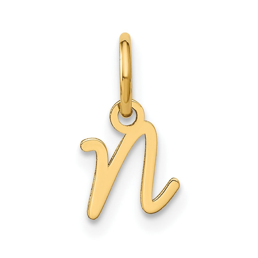 Dije con Inicial "N" en Oro Amarillo de 14K