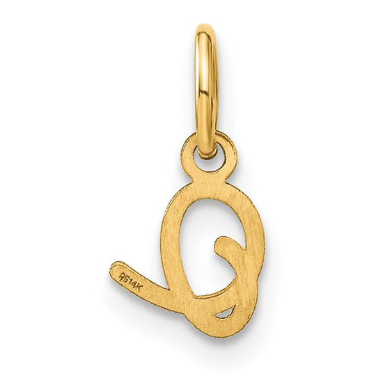 Dije Inicial Letra "O" Mayúscula en Oro Amarillo de 14K