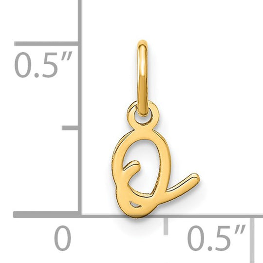 Dije Inicial Letra "O" Mayúscula en Oro Amarillo de 14K