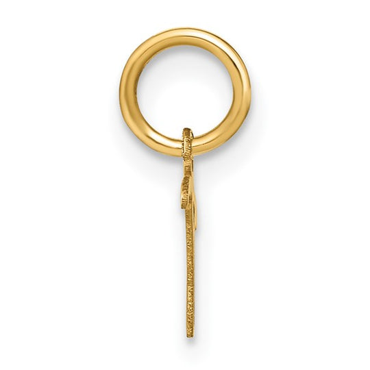 14k Yellow Gold Initial "T" Pendant (Lowercase Letter)