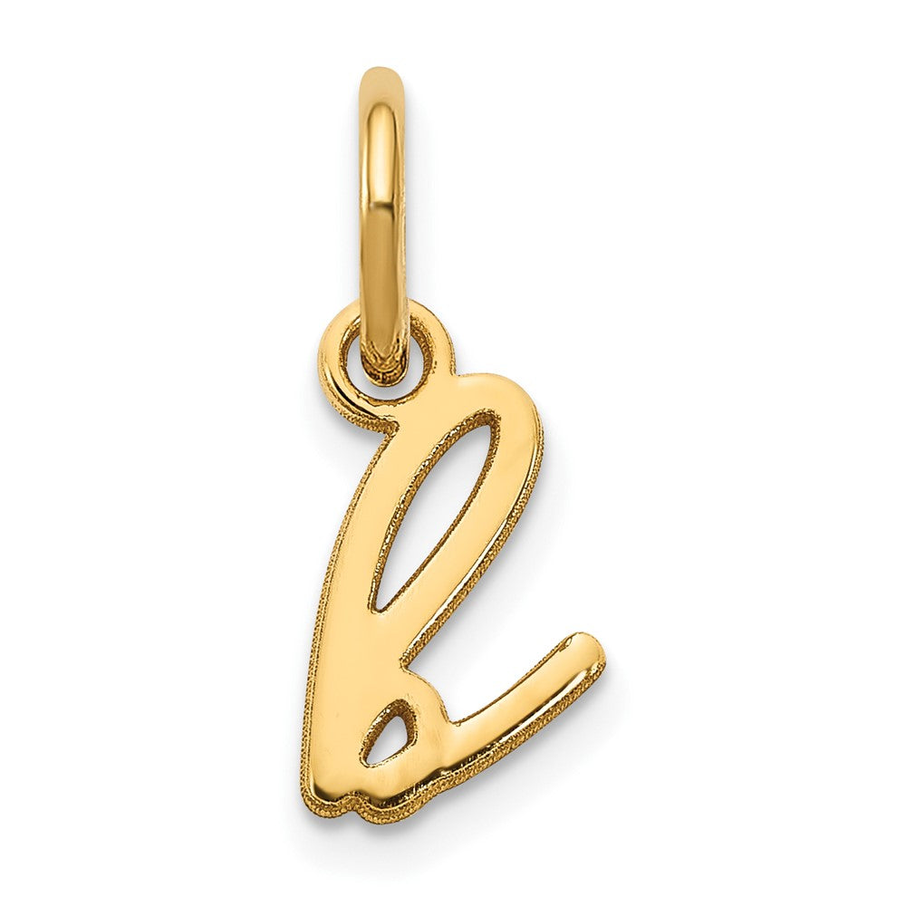 14k Yellow Gold Lowercase "B" Letter Pendant