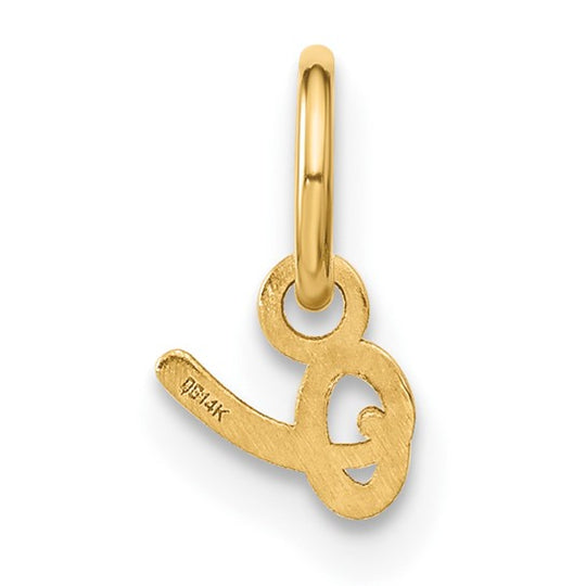 Dije Inicial Letra "o" Minúscula en Oro Amarillo 14K