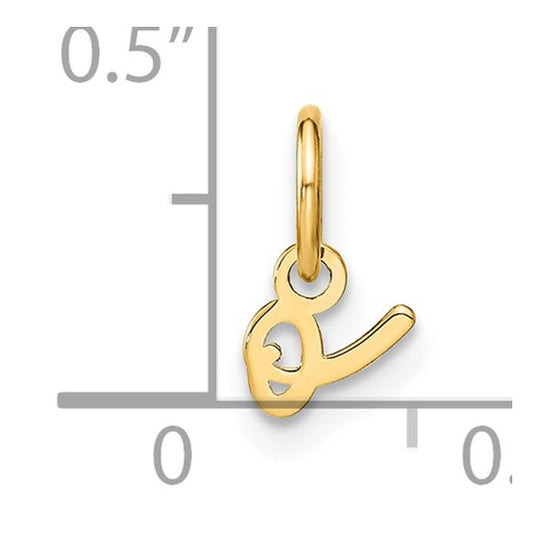 Dije Inicial Letra "o" Minúscula en Oro Amarillo 14K