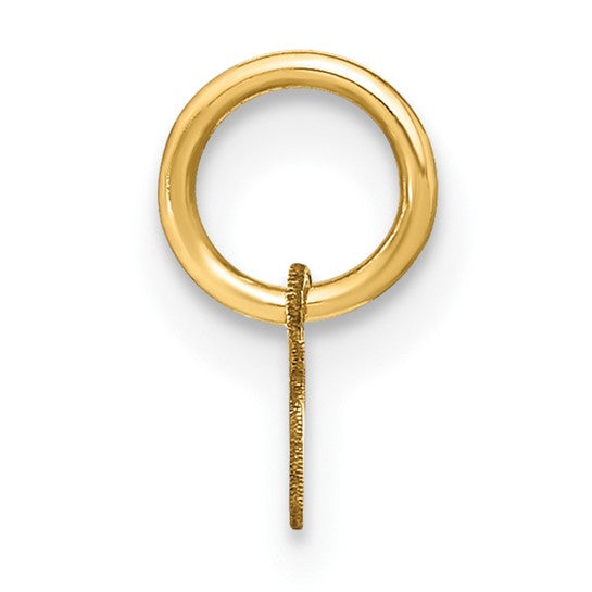 Dije Letra "v" (minúscula) en Oro Amarillo de 14K