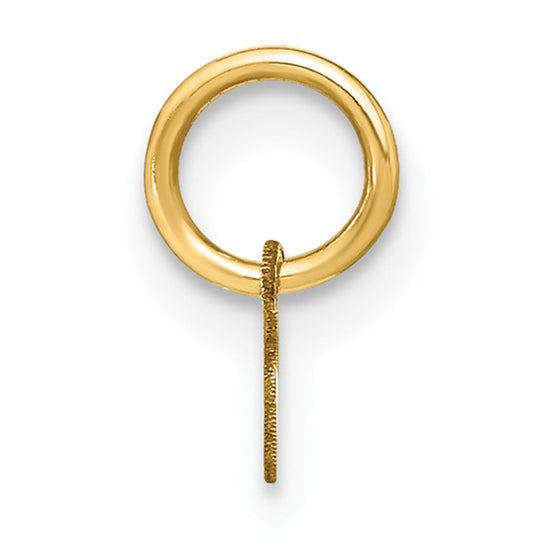 Dije Letra "v" (minúscula) en Oro Amarillo de 14K