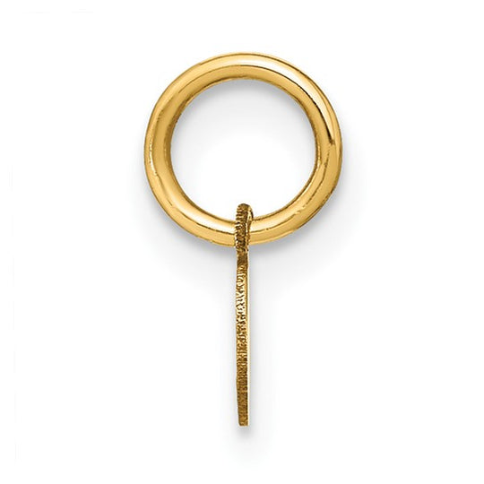 14k Yellow Gold Lowercase "E" Letter Pendant