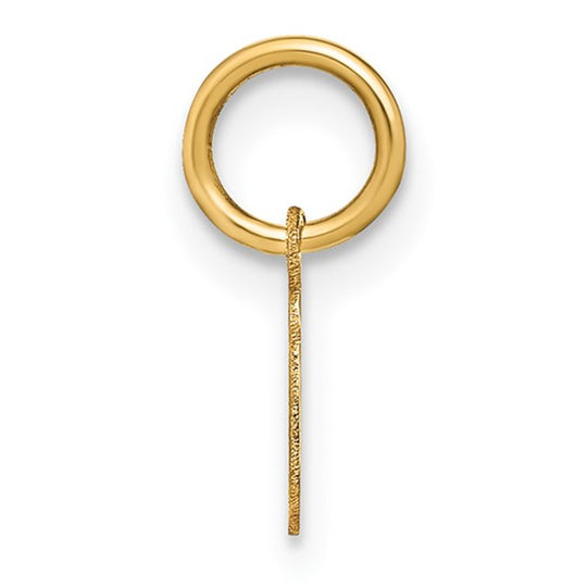Letter "i" Pendant in 14K Yellow Gold