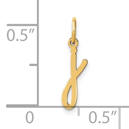 Colgante de Inicial "j" en Oro Amarillo 14K