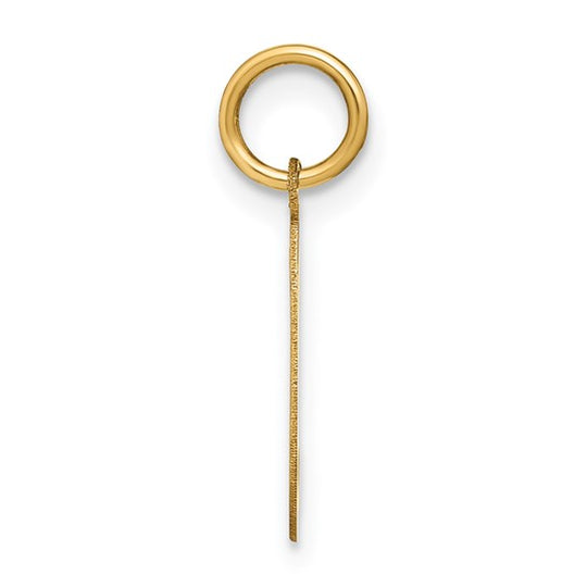 14K Yellow Gold Lowercase Letter “L” Initial Pendant