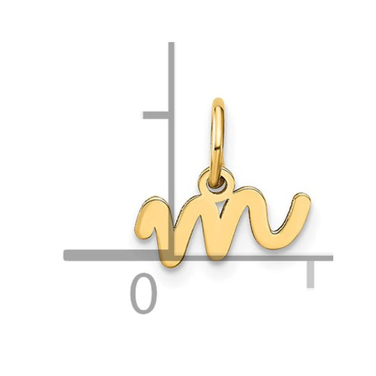 Dije con Letra “m” en Minúscula en Oro Amarillo de 14K