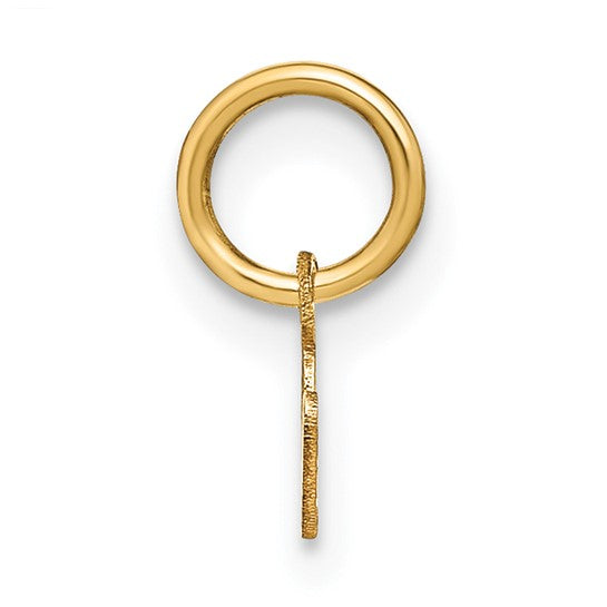 Dije con Letra "n" Minúscula Inicial en Oro Amarillo de 14K