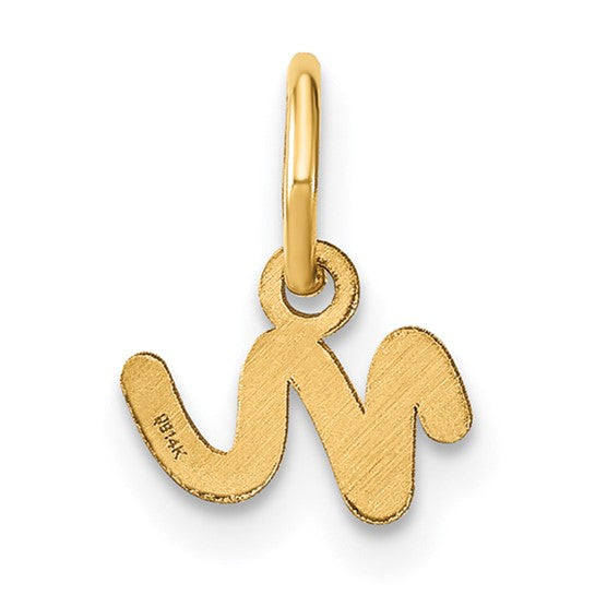 Dije con Letra "n" Minúscula Inicial en Oro Amarillo de 14K