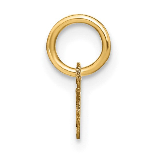 Dije Inicial Letra "o" Minúscula en Oro Amarillo de 14K