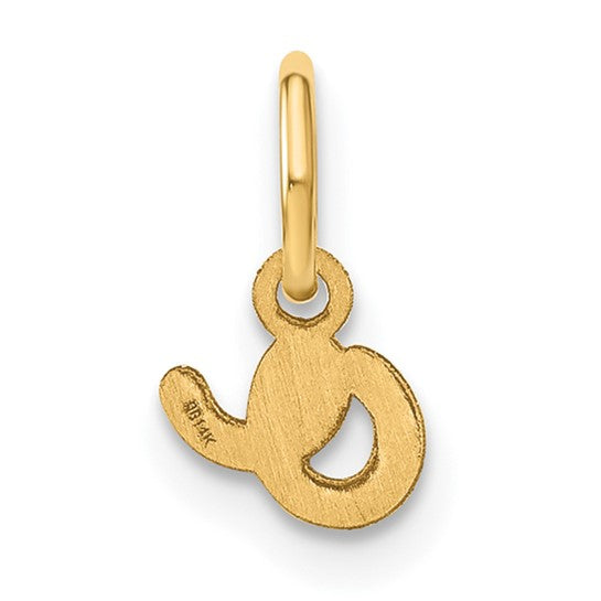 Dije Inicial Letra "o" Minúscula en Oro Amarillo de 14K