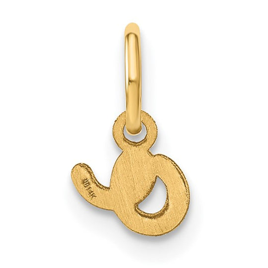 Dije Inicial Letra "o" Minúscula en Oro Amarillo de 14K