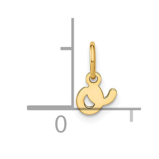 Dije Inicial Letra "o" Minúscula en Oro Amarillo de 14K