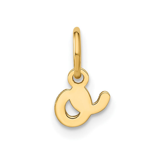 Dije Inicial Letra "o" Minúscula en Oro Amarillo de 14K
