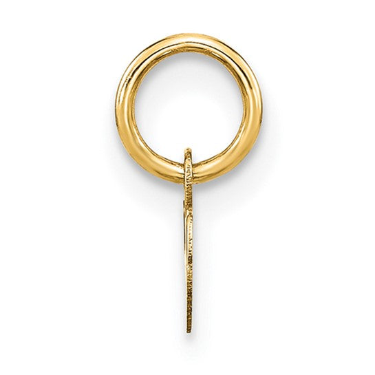 14k Yellow Gold Lowercase Initial "w" Pendant 