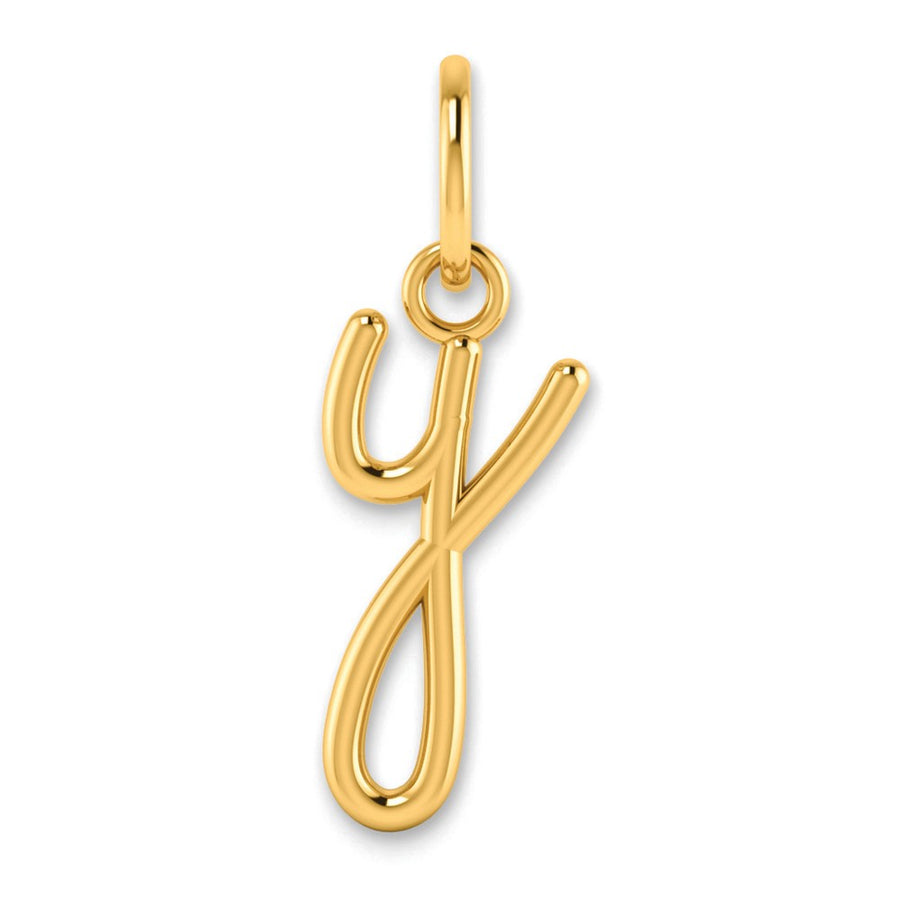 Dije Inicial en Minúscula "y" en Oro Amarillo de 14k