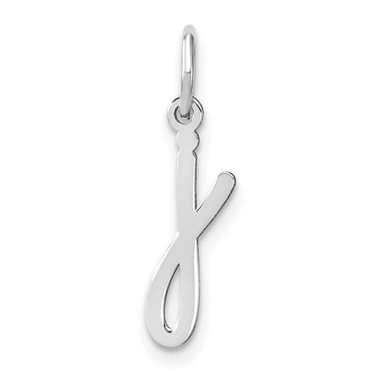 14K White Gold Lowercase Letter "j" Pendant