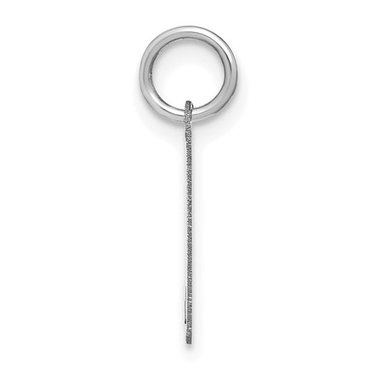 14K White Gold Lowercase Letter "k" Pendant