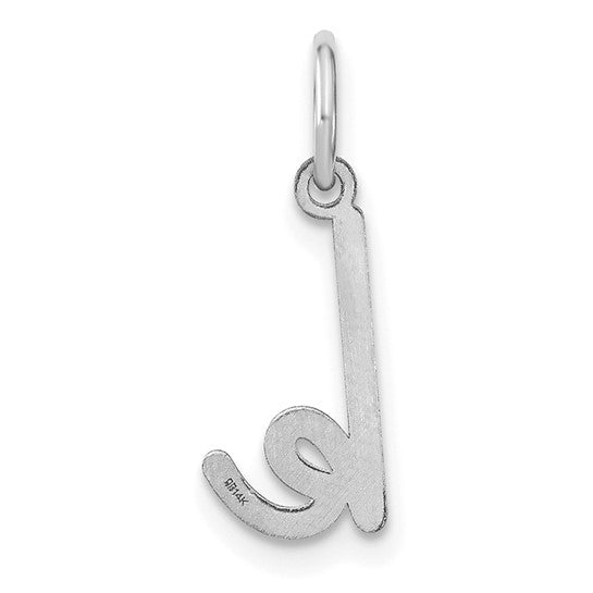 14K White Gold Lowercase Letter "k" Pendant