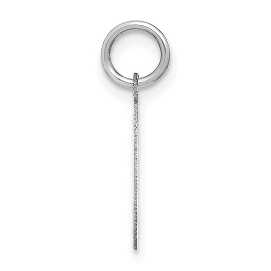 Dije Letra “l” Minúscula en Oro Blanco de 14K
