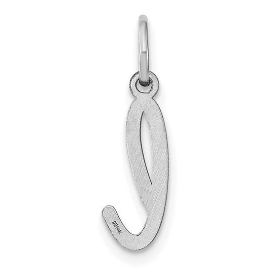 Dije Letra “l” Minúscula en Oro Blanco de 14K