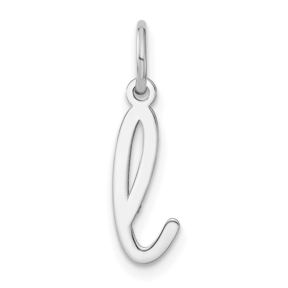 Dije Letra “l” Minúscula en Oro Blanco de 14K