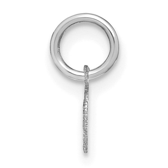 Dije con Letra “m” en Minúscula en Oro Blanco de 14K