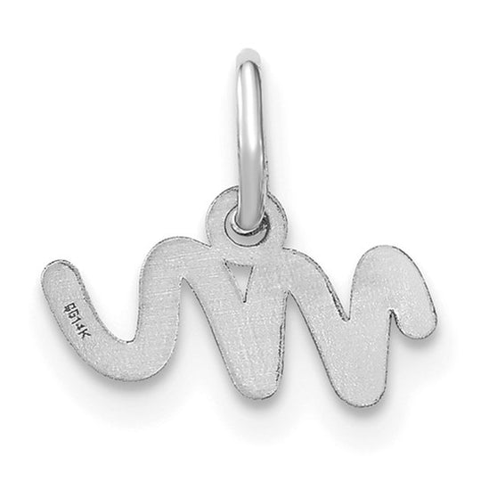 Dije con Letra “m” en Minúscula en Oro Blanco de 14K