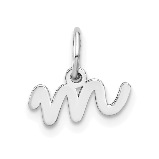 Dije con Letra “m” en Minúscula en Oro Blanco de 14K