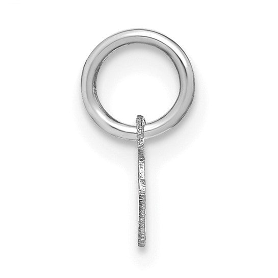 Dije con Letra “n” Minúscula en Oro Blanco de 14K