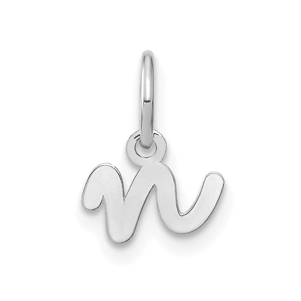 Dije con Letra “n” Minúscula en Oro Blanco de 14K