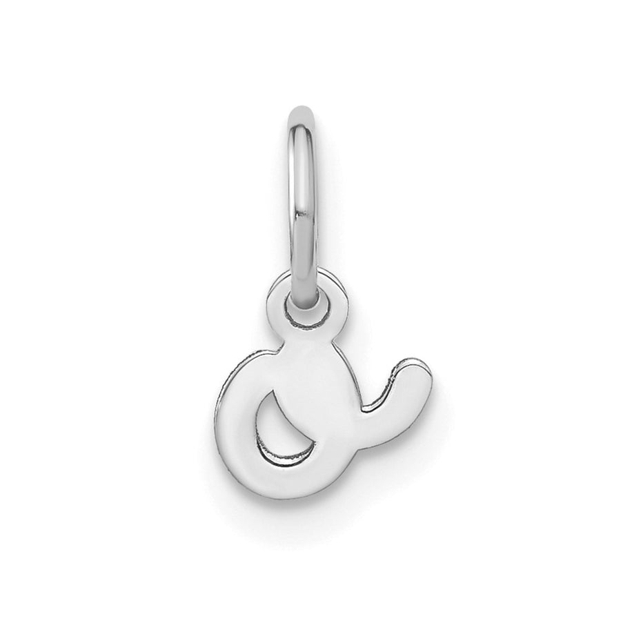 Dije de Inicial "o" en Minúscula de Oro Blanco de 14K