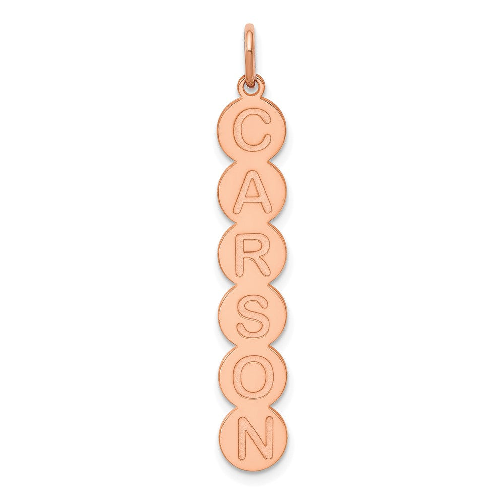 Dije  de Burbuja Personalizado de 6 Letras en Oro Rosado de 10K