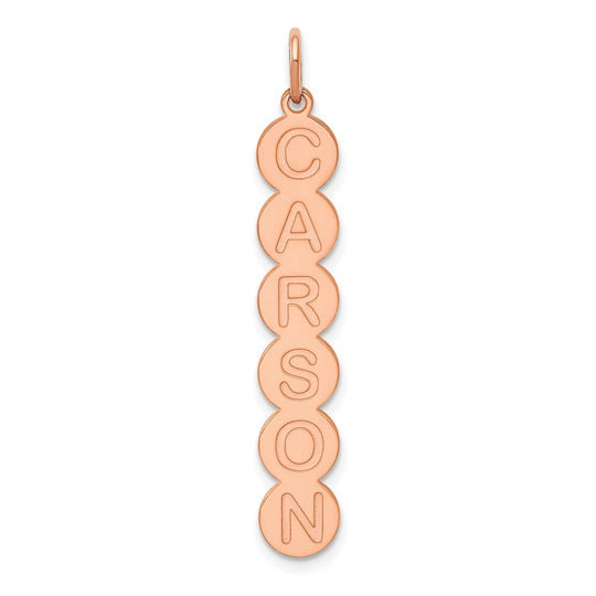 Dije  de Burbuja Personalizado de 6 Letras en Oro Rosado de 10K